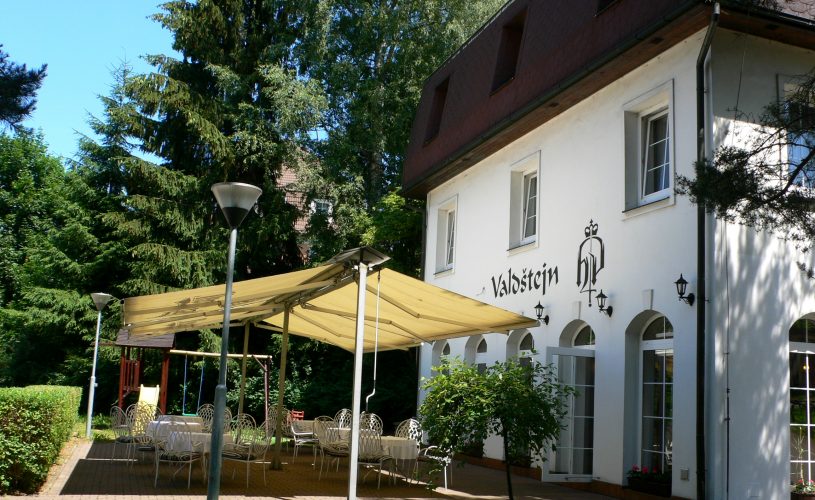 Sidewalk Restaurant of Hotel Valdštejn Liberec, Czech Republic